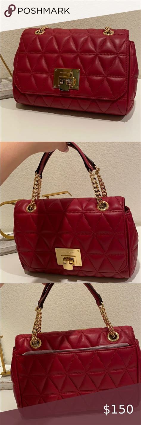 michael kors tasche vivianne quilted cheryred